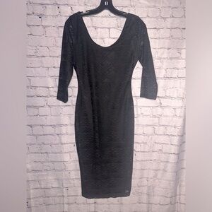 Little Black Dress Mesh Midi Medium Business Office Party Fire Los Angeles